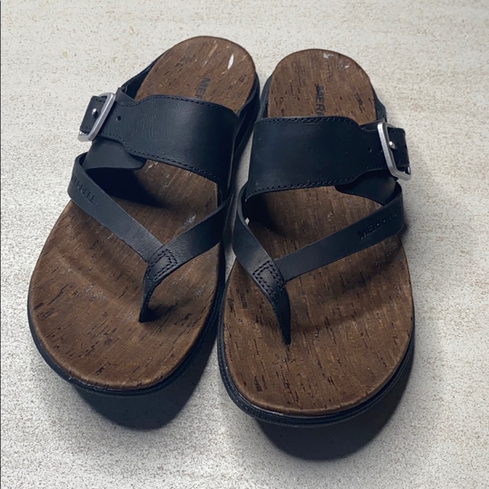 MERRELL last 1 Around Town Thong Buckle Sandals - Picture 3 of 5